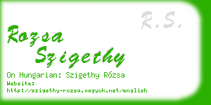 rozsa szigethy business card